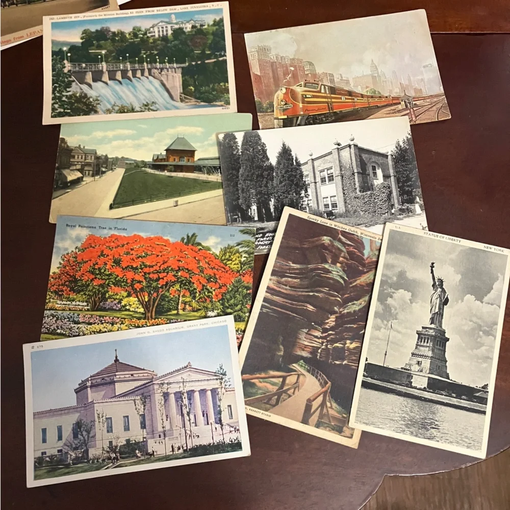 Lot of 20 Vintage / Antique Postcards America, Mexico, & France Scrapbook Crafts